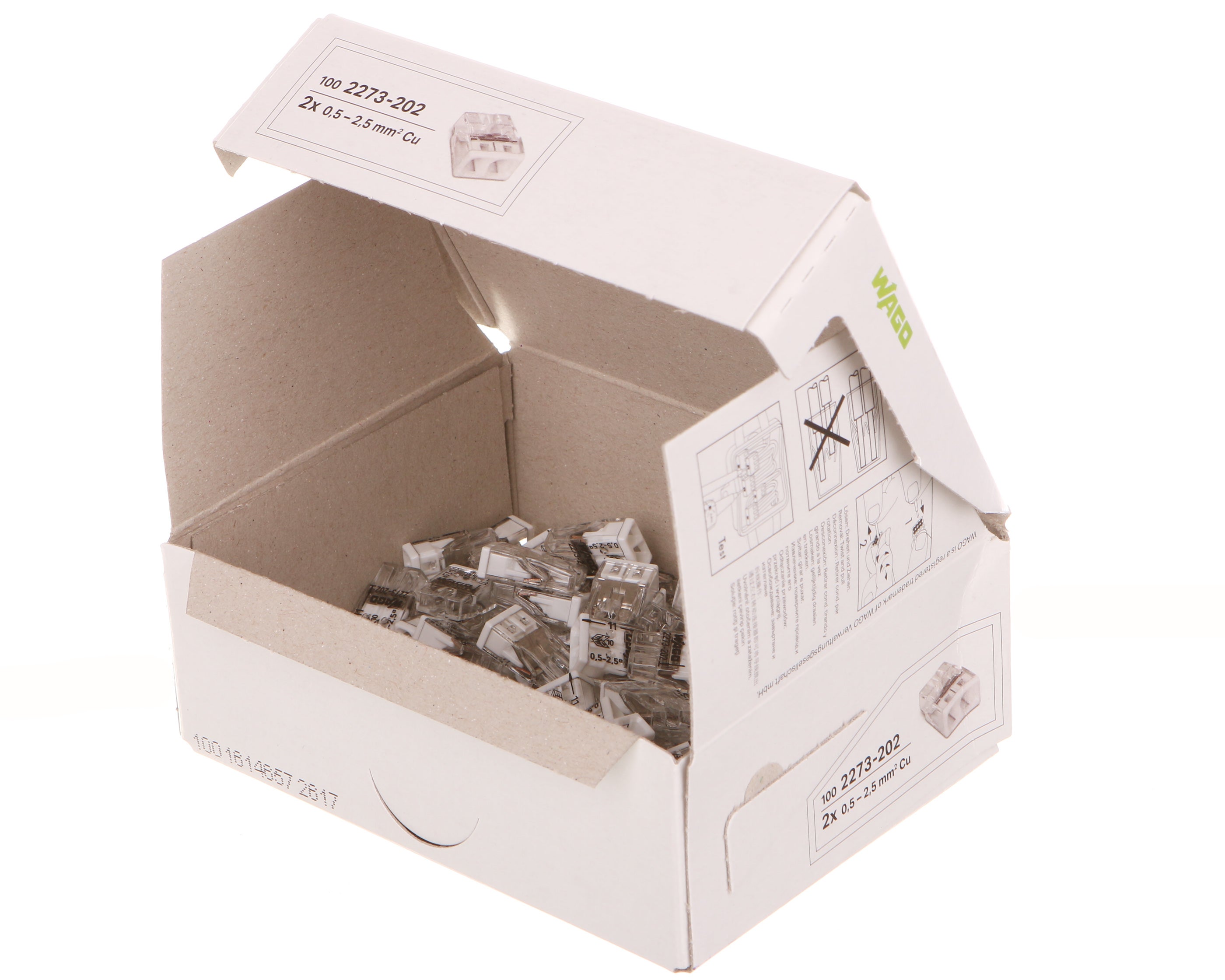 Szybkozłączka mini Wago 2x0,5-2,5mm2 100szt 1