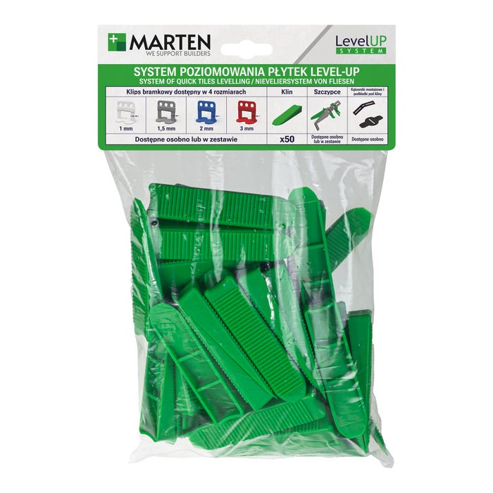 Marten system poziomowania Level Up klin 50 sztuk