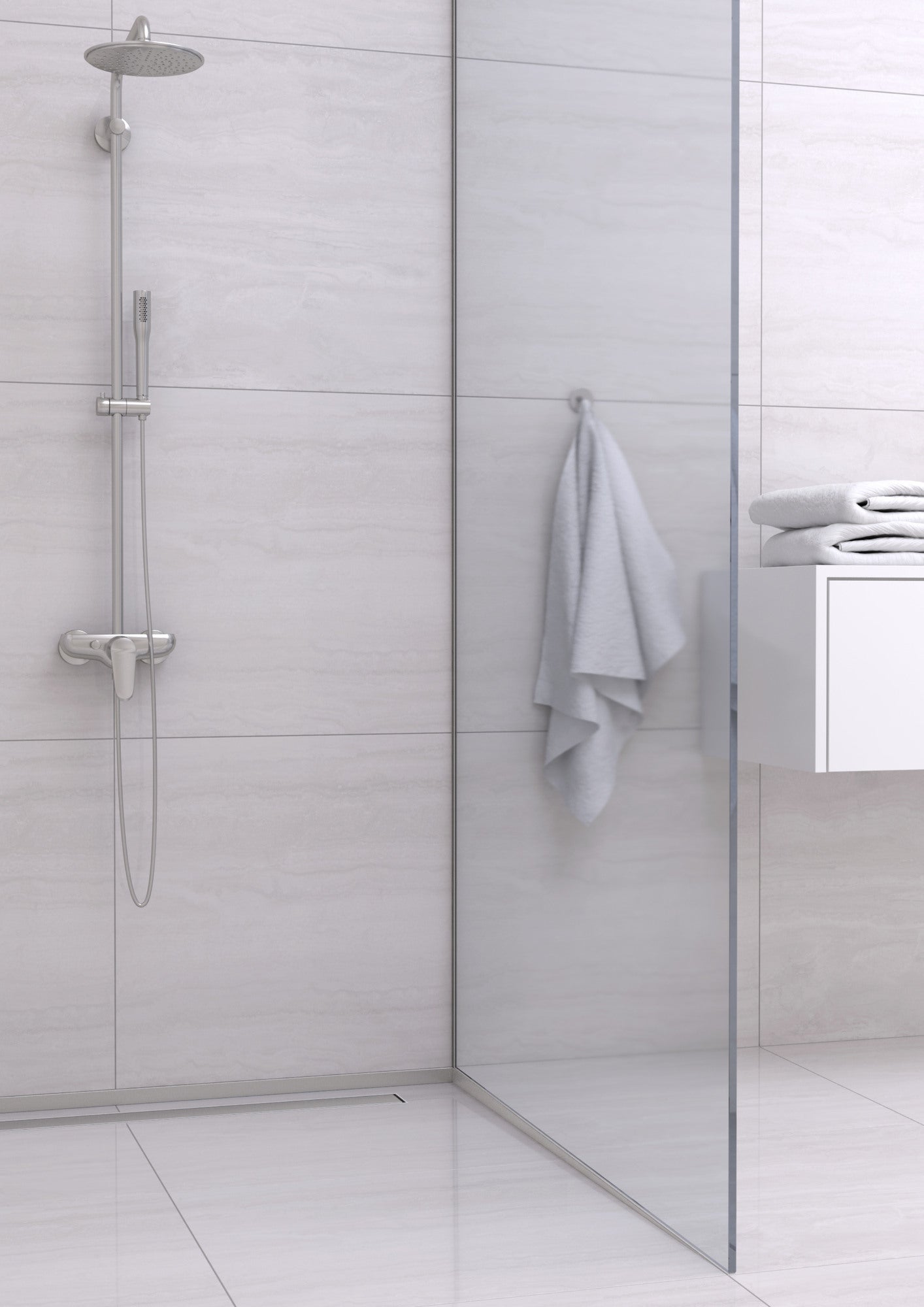 Listwa spadkowa podłogowa prawa 120 cm inox 7