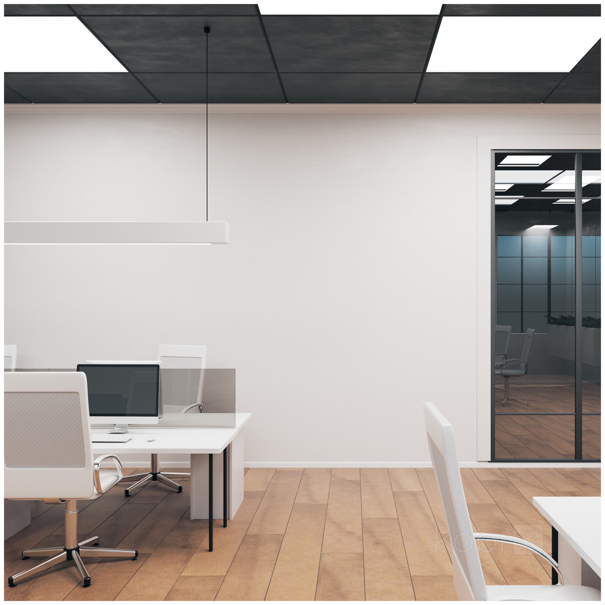 Panel LED natynkowy 60x60 cm 36 W 3960 lm 4000K IP20, czarny 3