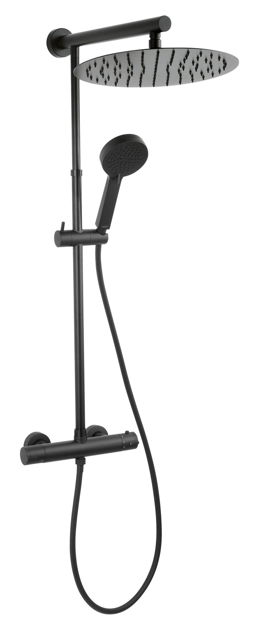 Kolumna prysznicowa Trevi z baterią termostatyczną czarna