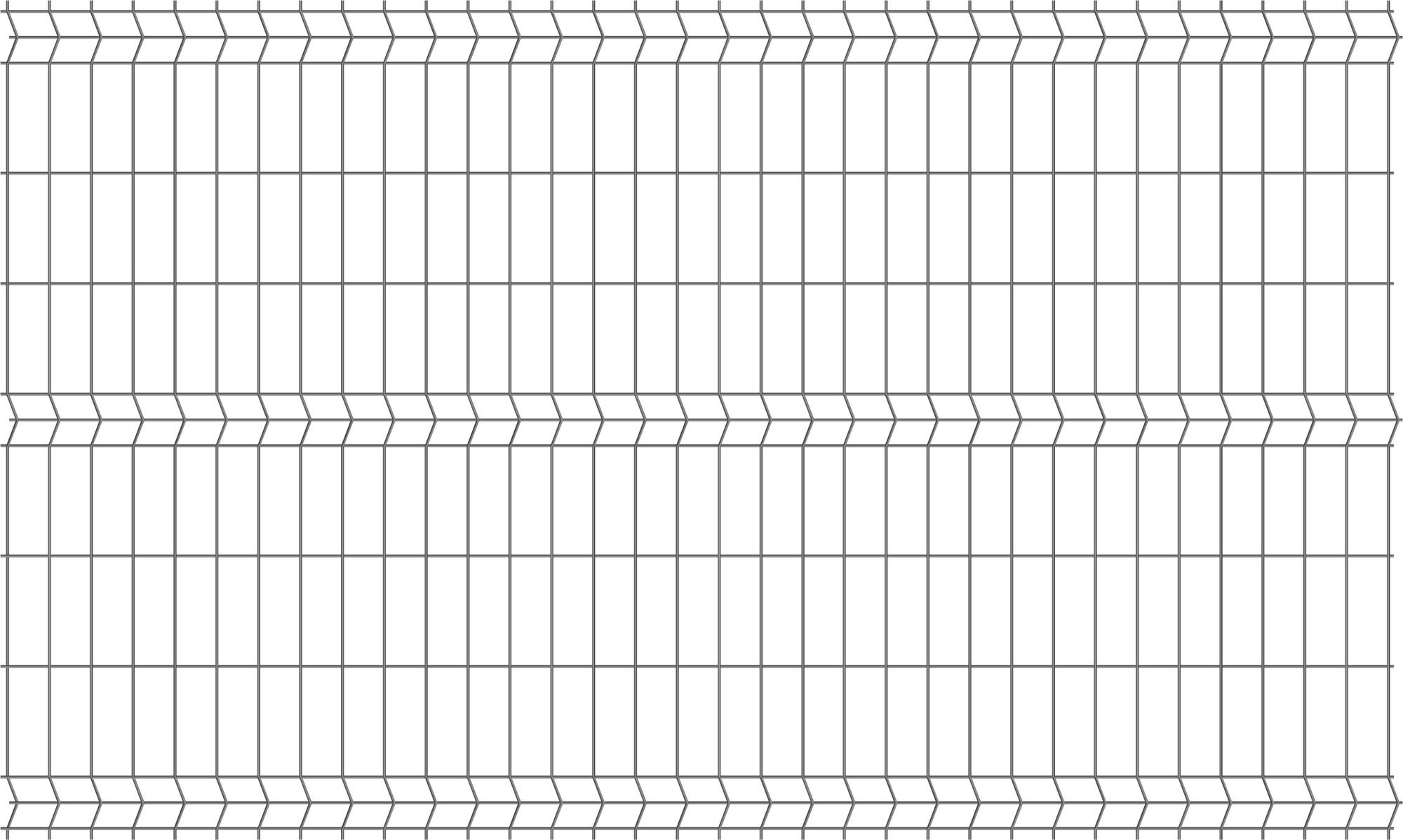 Panel ogrodzeniowy 3D antracyt, 152x250 cm, oczko 75x200 mm, drut 3.2 mm