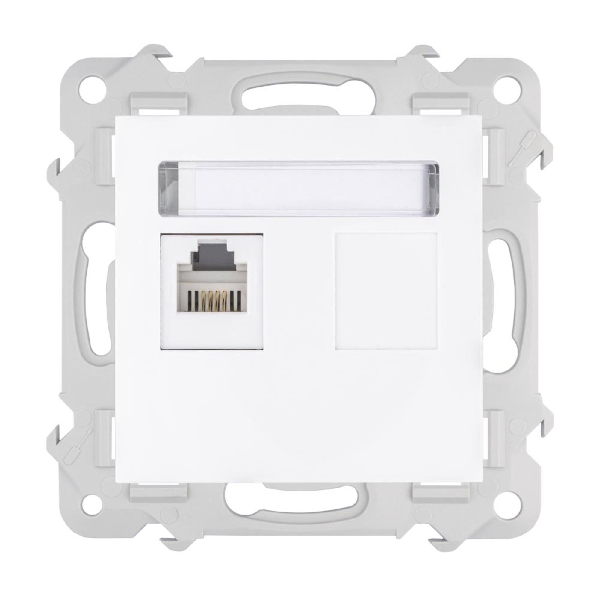 Bella biały gniazdo komputerowe kat 6