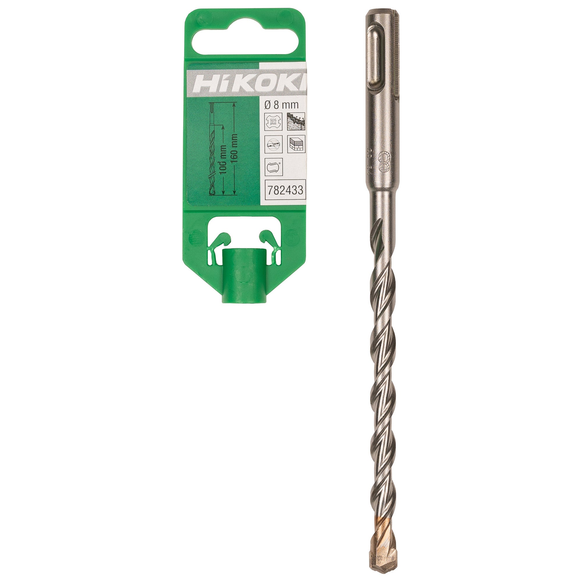 Wiertło do betonu 2-ostrzowe SDS-Plus 8x160 mm Hikoki 1