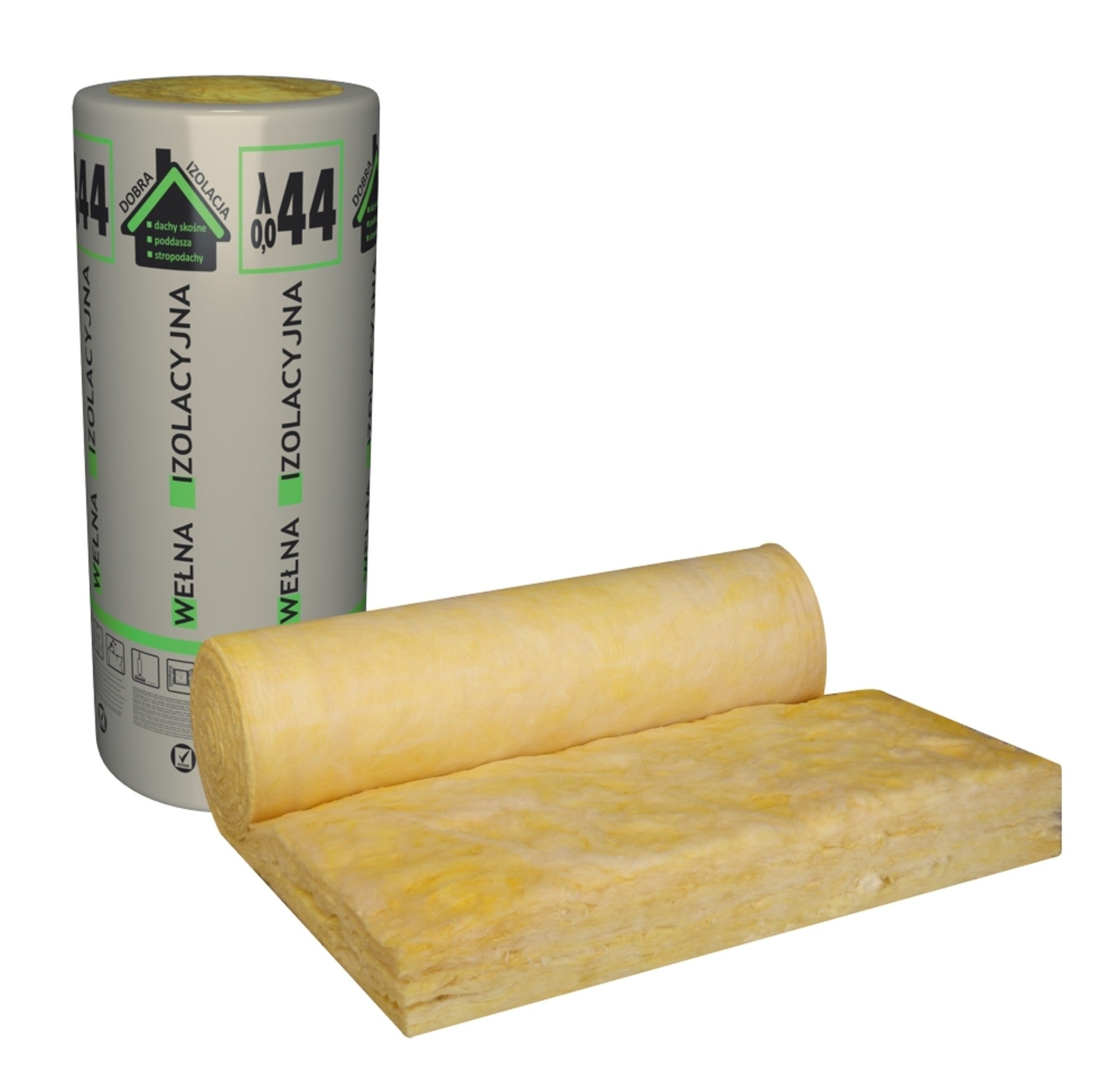 Wełna mineralna izolacyjna 15 cm szklana 0,044 W/(mK) 7,2 m2 1