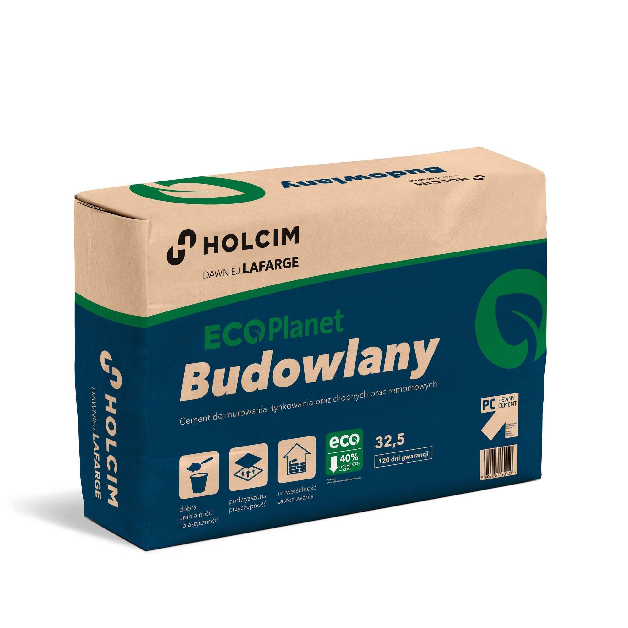 Cement portlandzki wieloskładnikowy Lafarge Budowlany CEM II/C-M (V-LL) 32,5R 22.5 kg 0