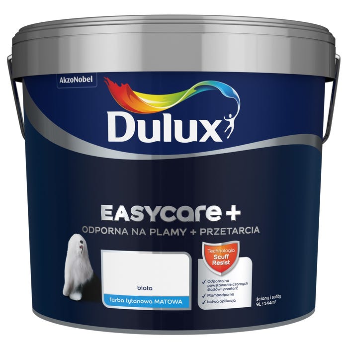Farba Dulux EasyCare+ biała 9L