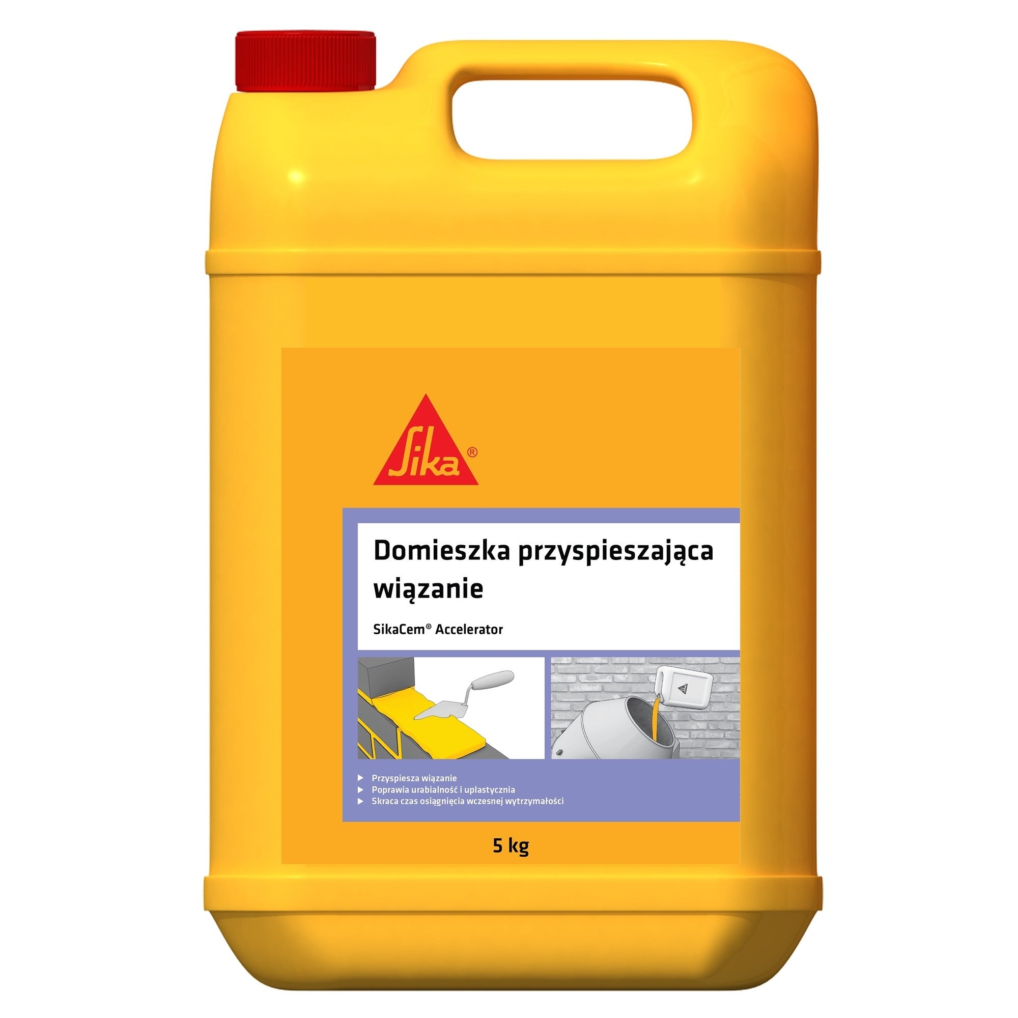 Domieszka do betonu przyśpieszająca wiązanie SikaCem Accelerator+ 5 kg 1
