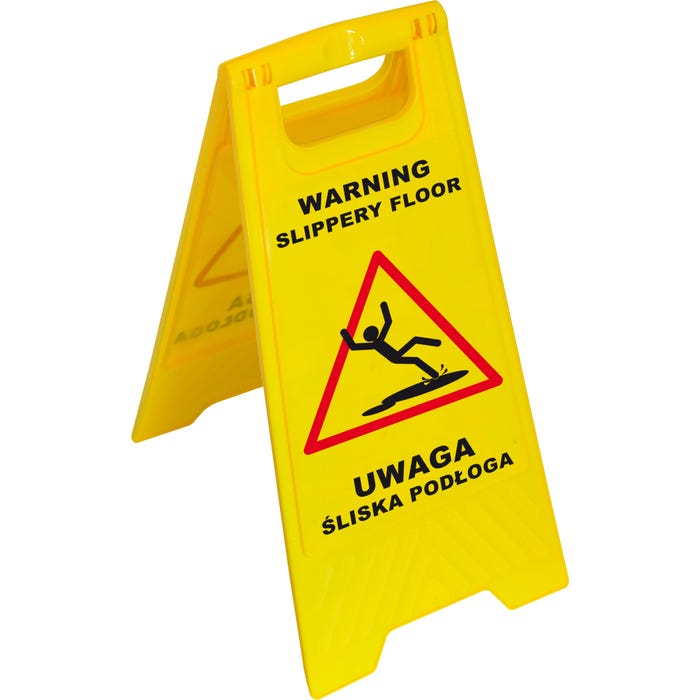 Tablica ostrzegawcza UWAGA ŚLISKA PODŁOGA