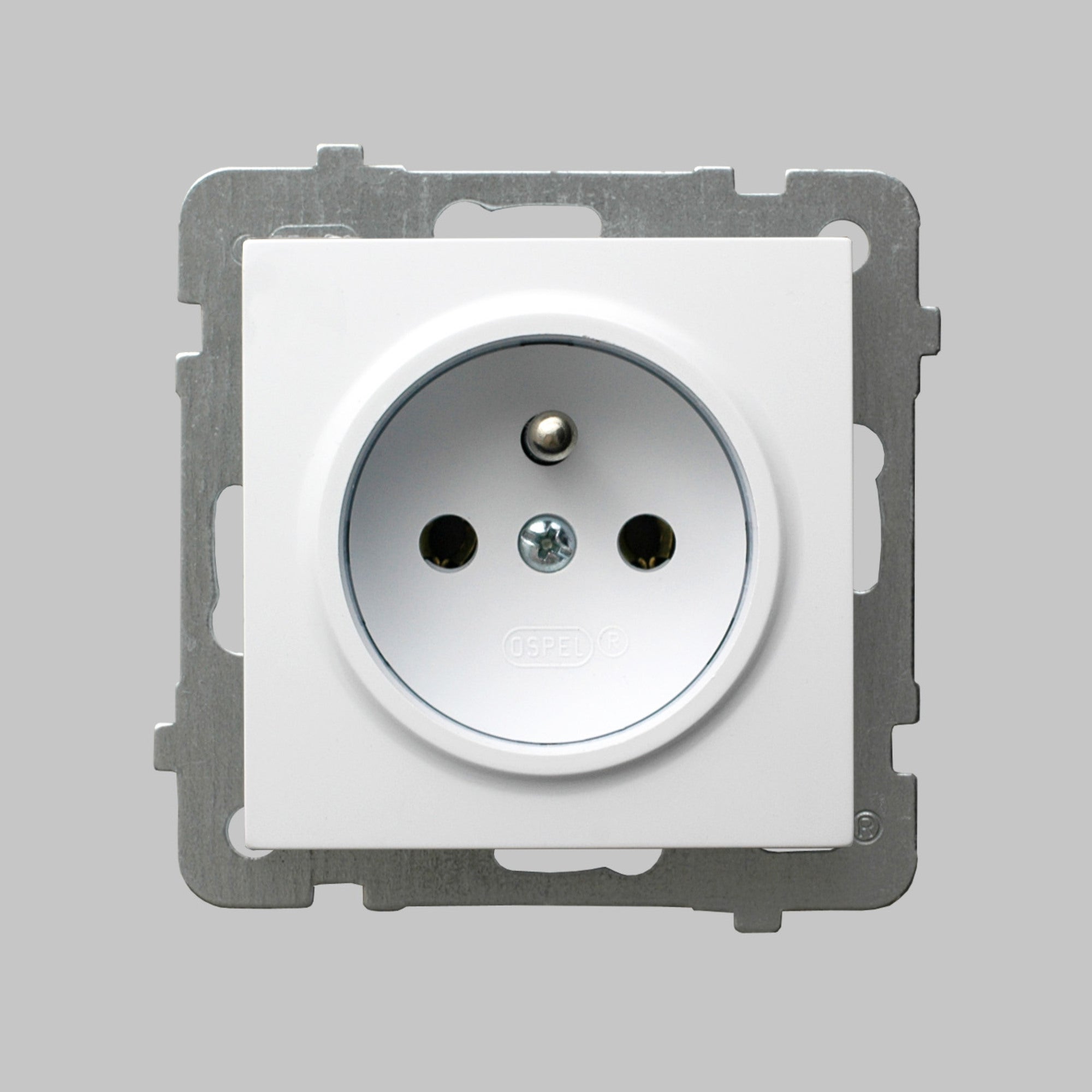 Ospel As biały gniazdo pojedyncze z uziemieniem 1