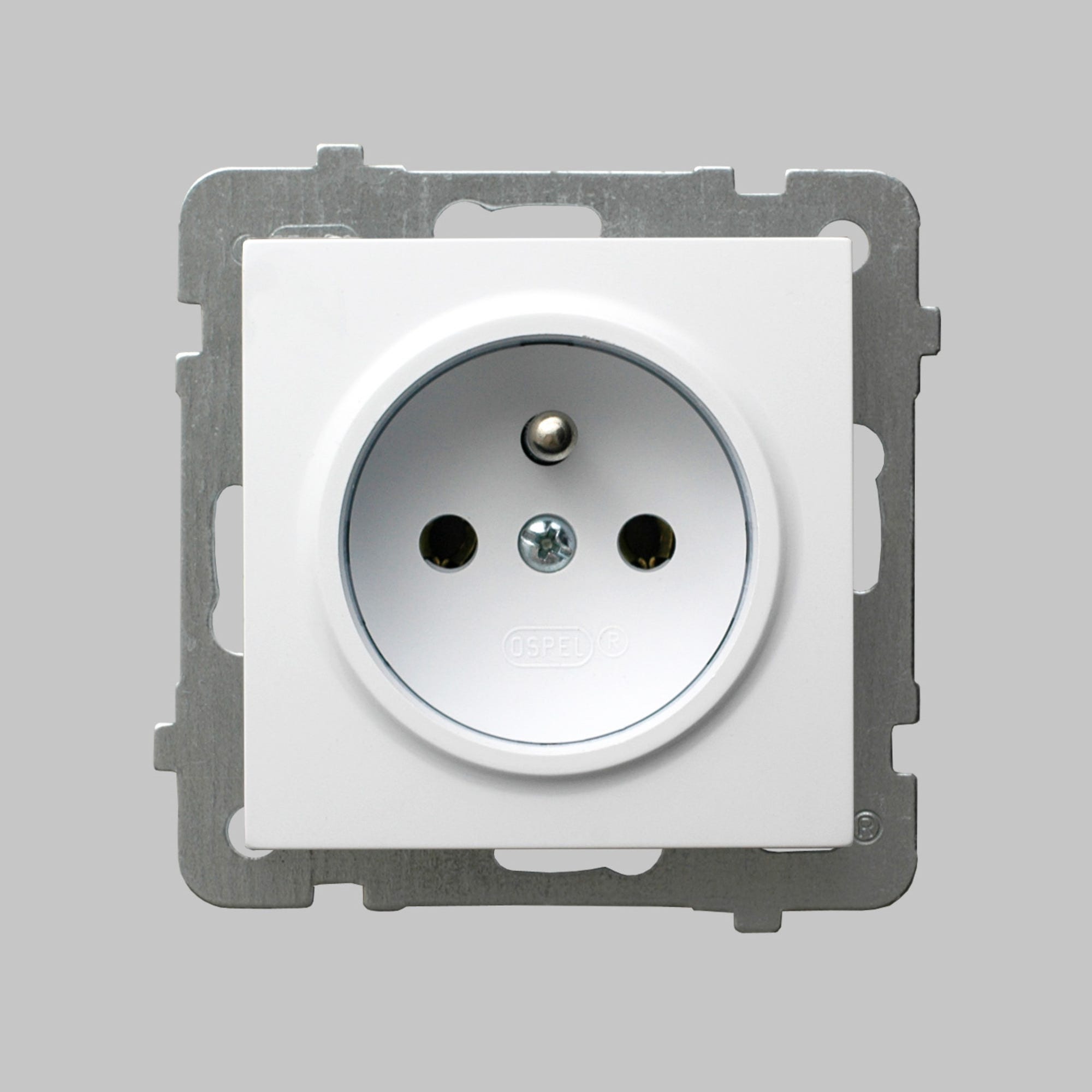 Ospel As biały gniazdo pojedyncze z uziemieniem 1