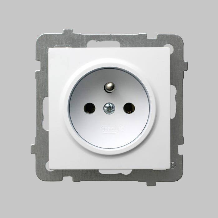 Ospel As biały gniazdo pojedyncze z uziemieniem 1