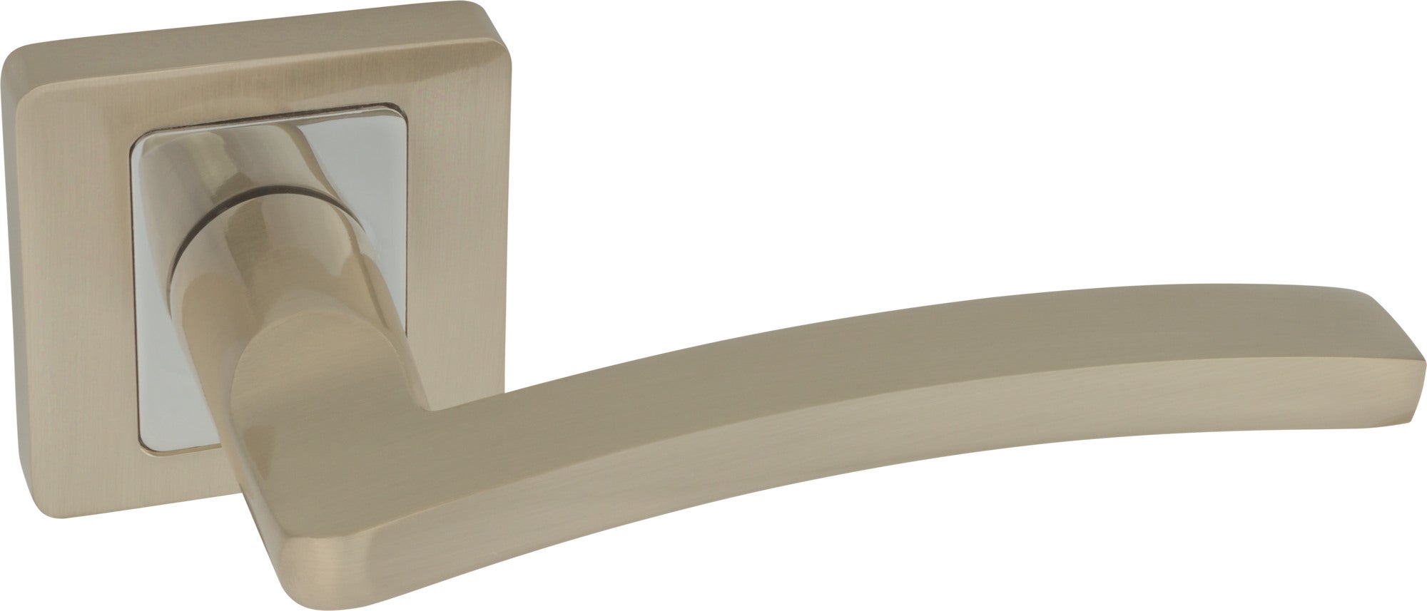 Klamka Merida z krótkim szyldem na wkładkę nikiel/chrom