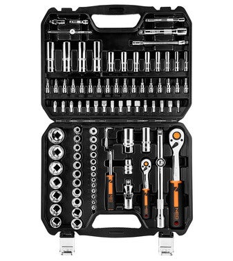 Zestaw kluczy nasadowych 1/2", 1/4" 10-062, 94 szt. 1