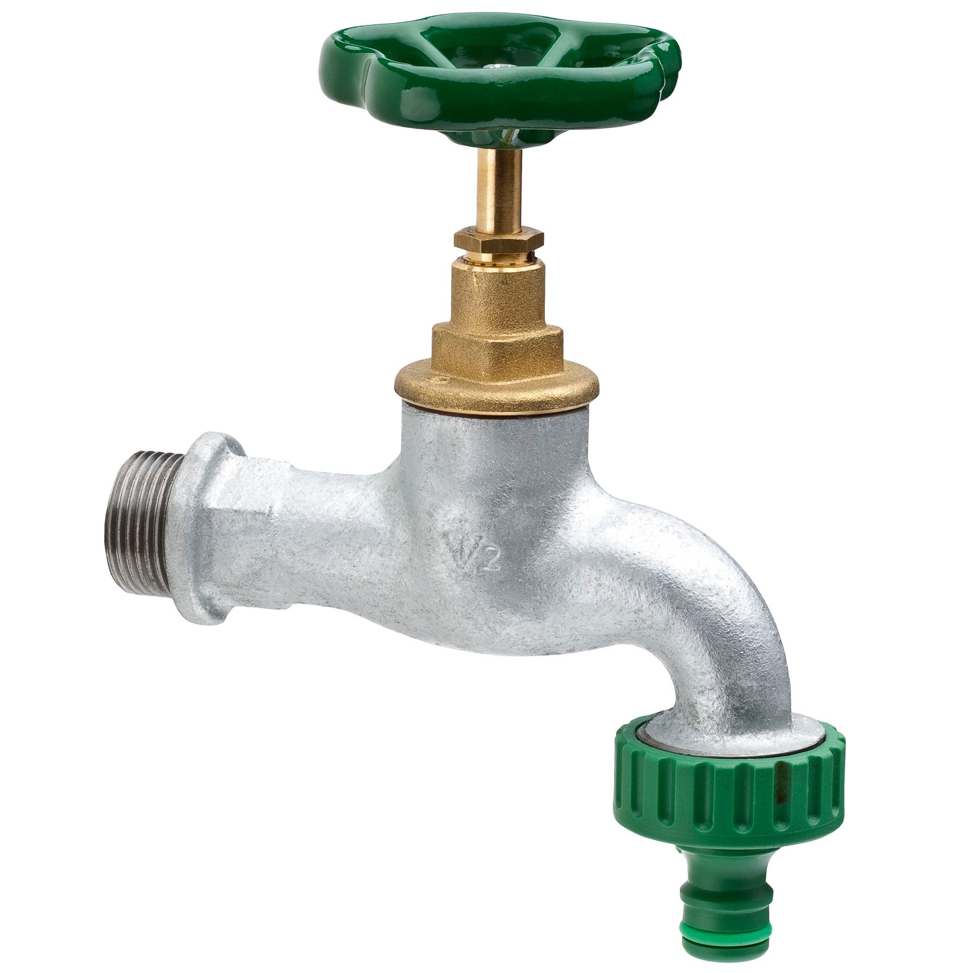 Zawór wypływowy żeliwny 1/2" ze złączkami 1