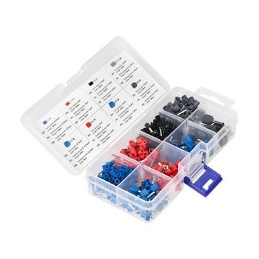 Zestaw końcówek kablowych izolowanych 0.75-2.5 350szt