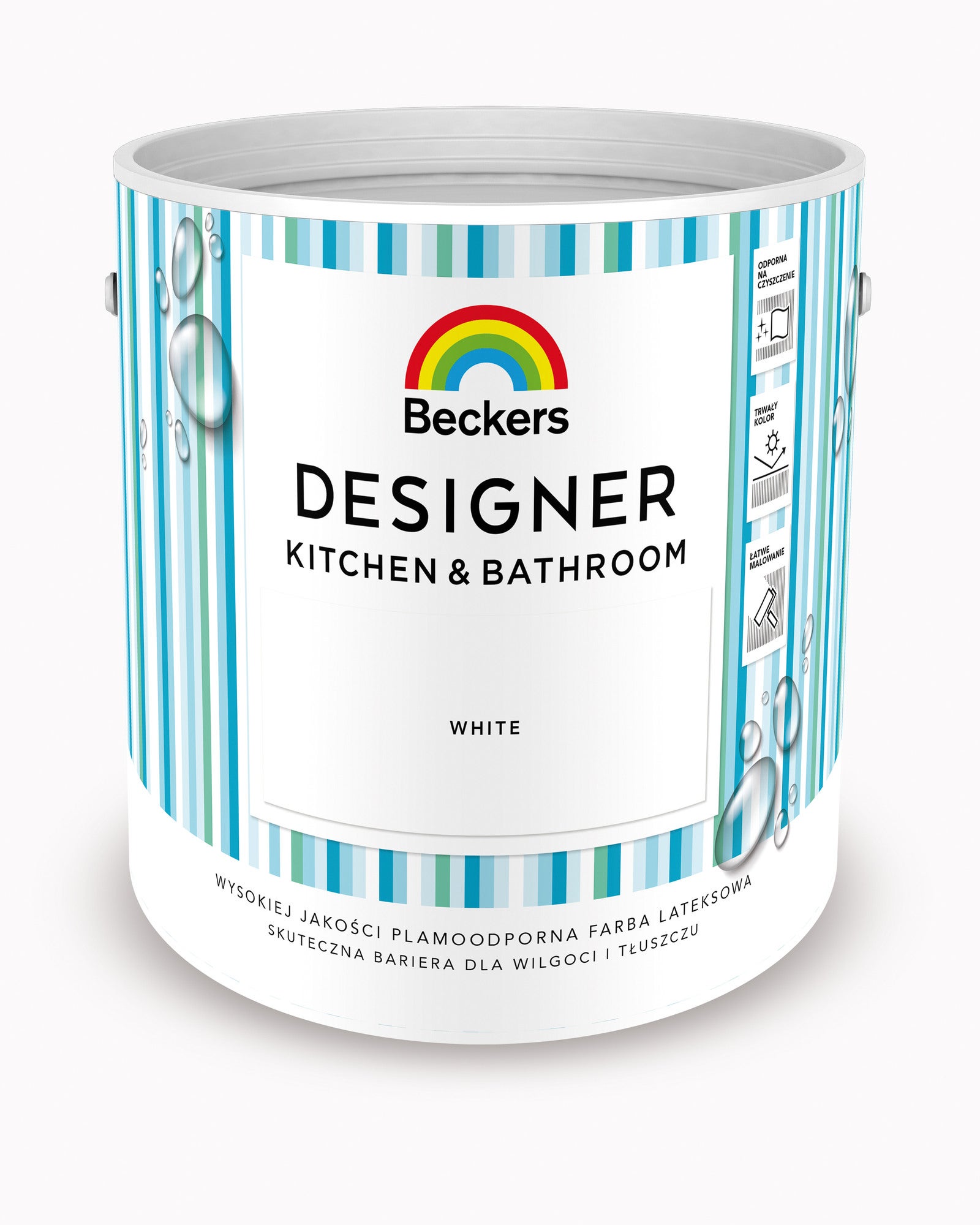 Farba Beckers Designer Kitchen & Bathtoom porcelain grey 2,5l 1