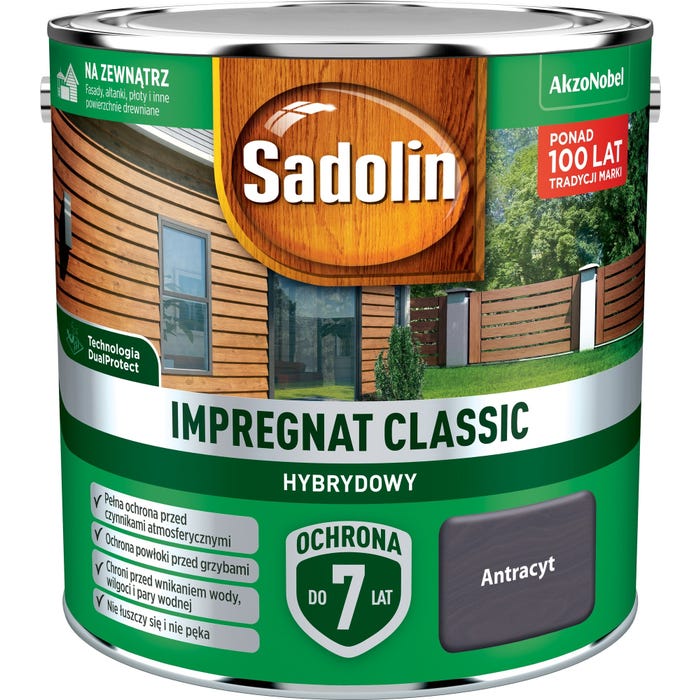 Impregnat hybrydowy Sadolin Classic antracyt 2,5l
