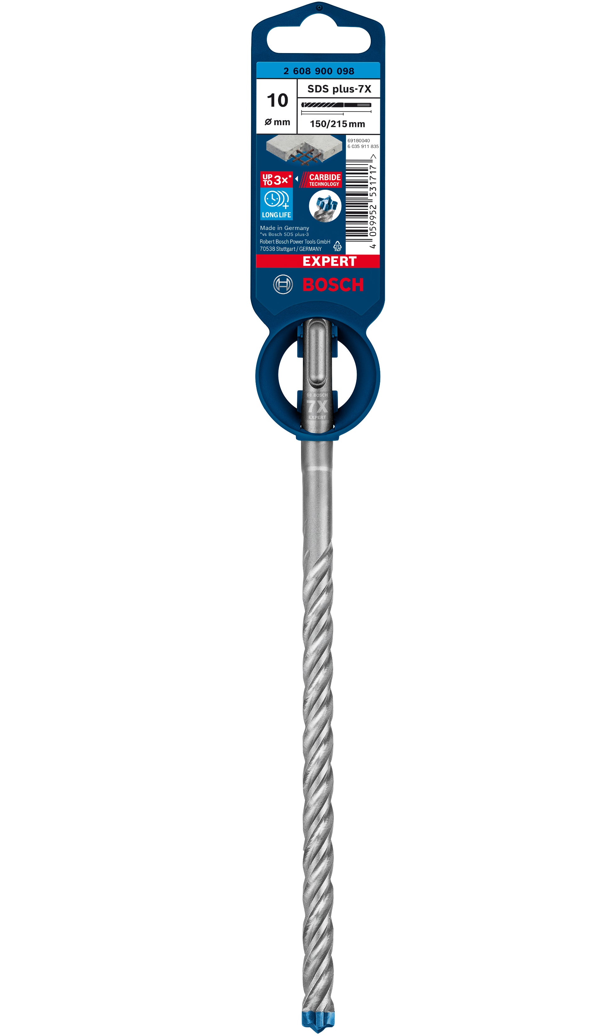 Wiertło do betonu 4-ostrzowe SDS-Plus 10x215 mm Bosch 1