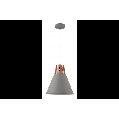 Oprawa sufitowa GIANNI L 1x E27, szaro-złoty, średnica 32cm, materiał metal