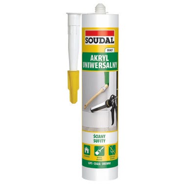 Akryl do ścian i sufitów Soudal biały 280ml
