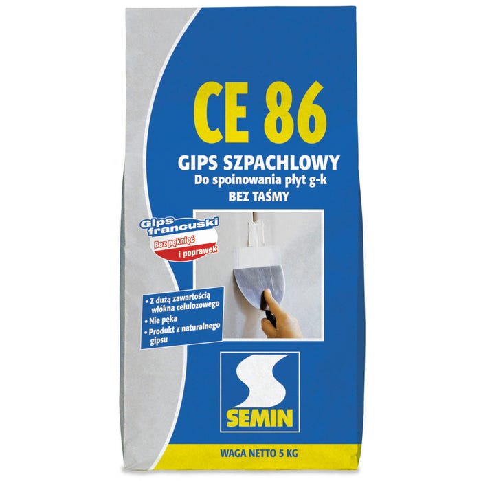 Gips szpachlowy do spoinowania płyt g-k Semin CE 86 5 kg