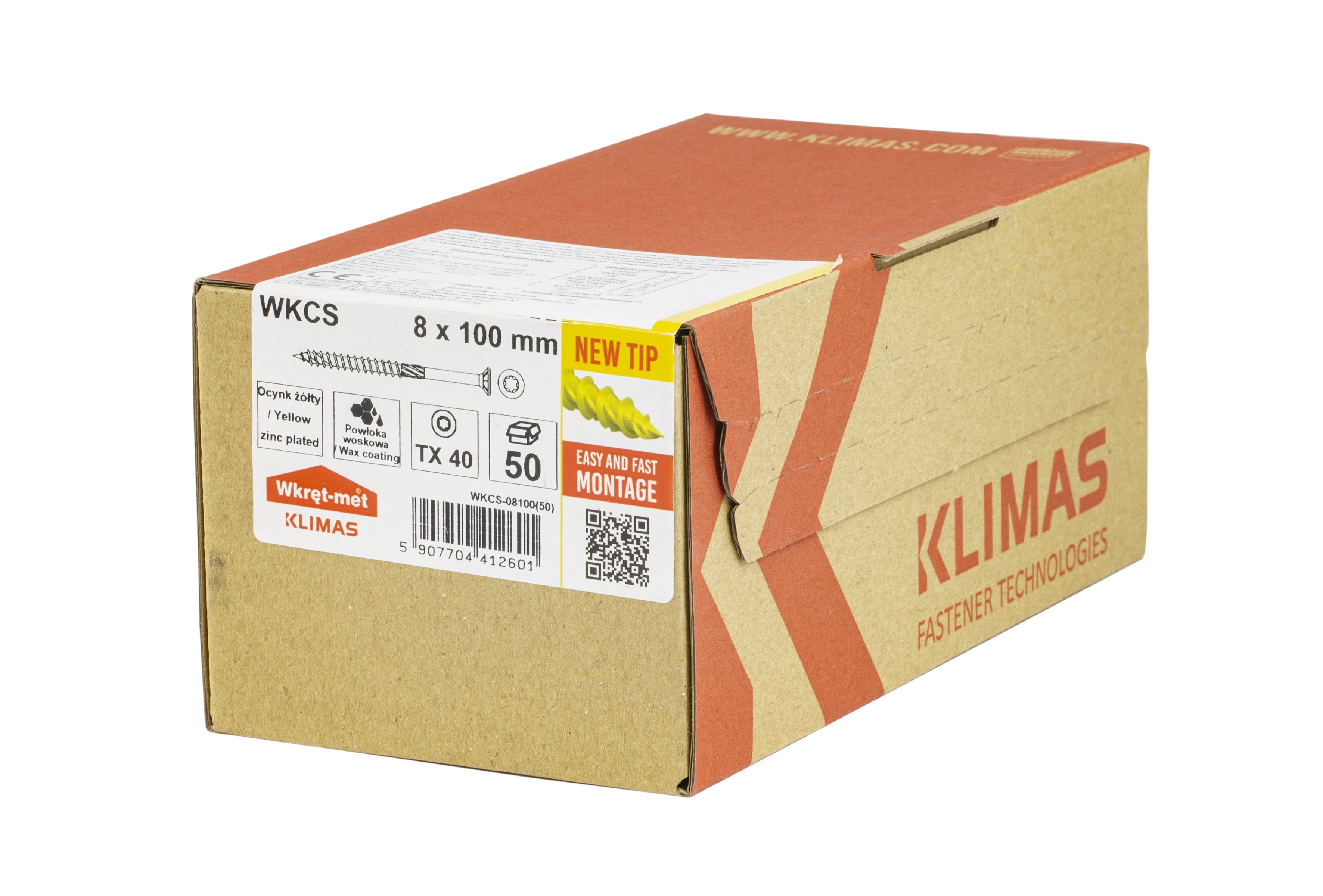 Wkręt ciesielski z łbem stożkowym 8x100 mm (50 szt.) 1