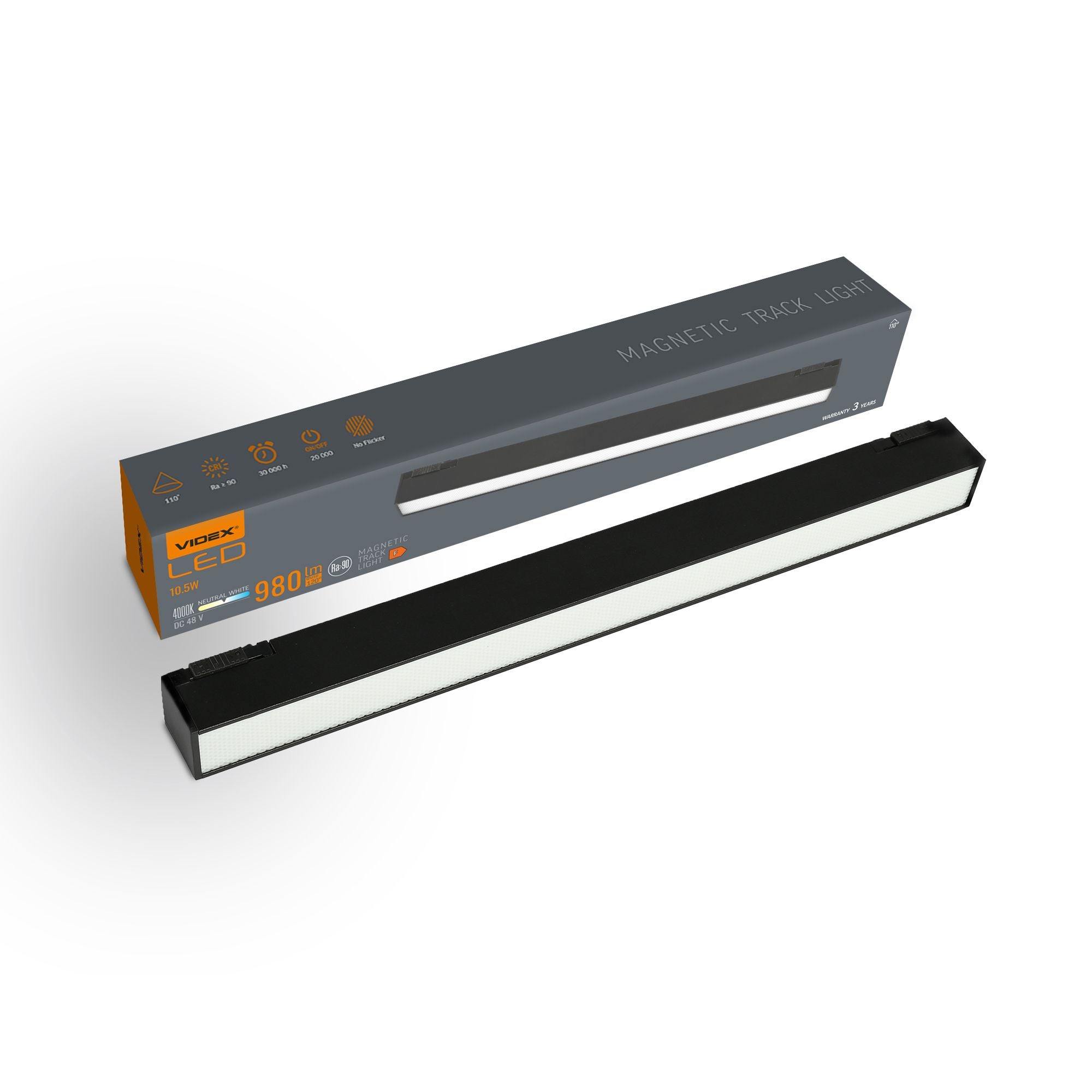 1-fazowa oprawa LED na szynoprzewód magnetyczny LD430B 10,5W 980lm czarna 5