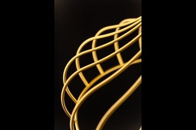 Oprawa sufitowa LOTTE 1x E27, złoty, średnica 33cm, materiał metal 4