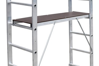 Rusztowanie drabinowe Drabest Basic, 2 x 6 stopni + podest, aluminium 1