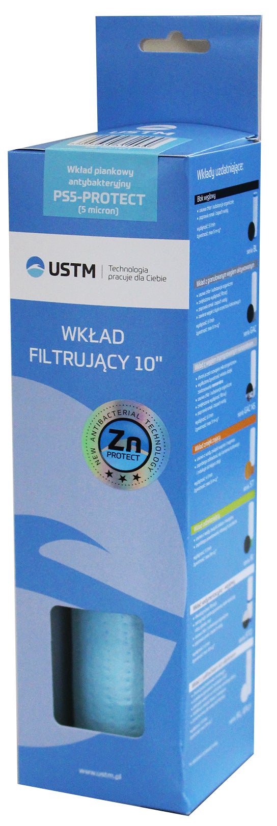 Wkład piankowy antybakteryjny 5 mikronów 10" 1