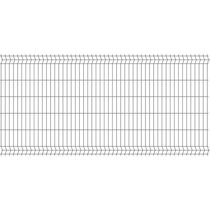 Panel ogrodzeniowy 3D antracyt, 123x250 cm, oczko 50x200 mm, drut 4 mm