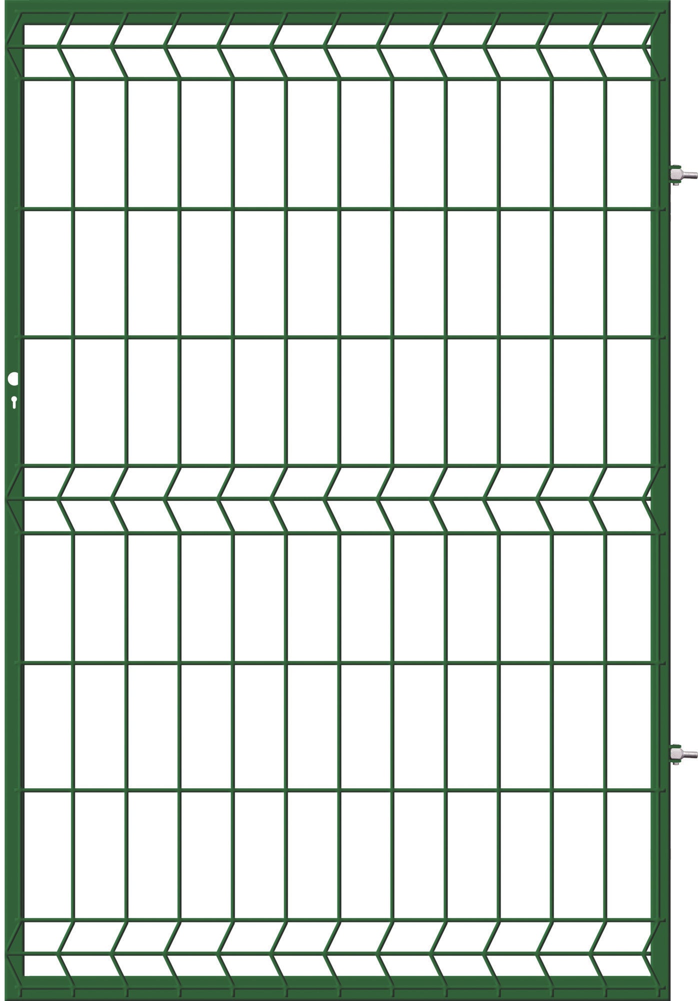 Furtka ogrodzeniowa panelowa zielona, 150x100 cm, prawa 0