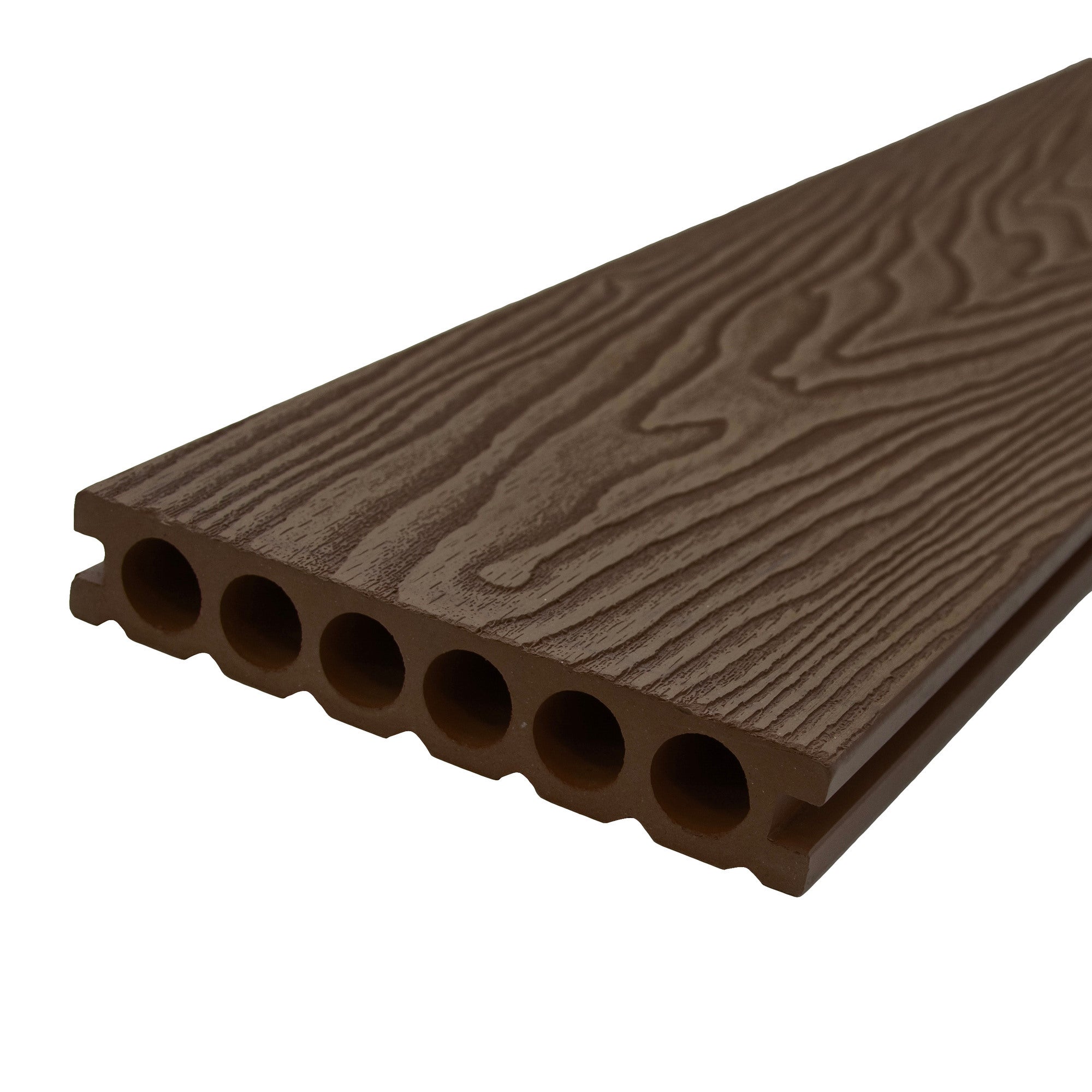 Deska tarasowa, kompozytowa, wym. 21x146x2400 mm, Duna ciemny brąz