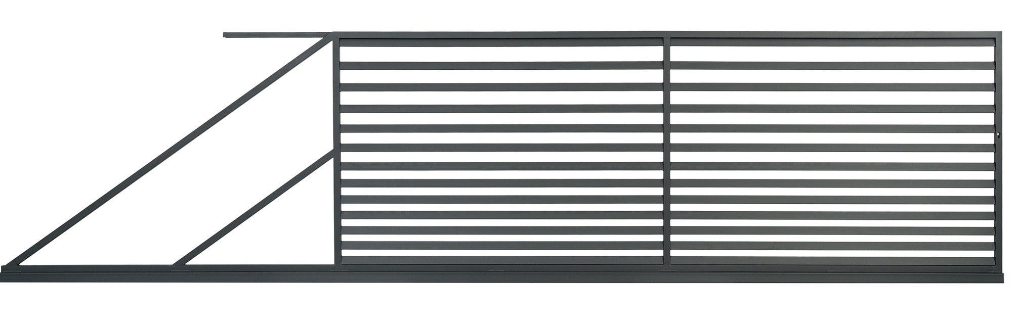 Brama ogrodzeniowa przesuwna Klara antracyt, 150x400 cm, lewa 0