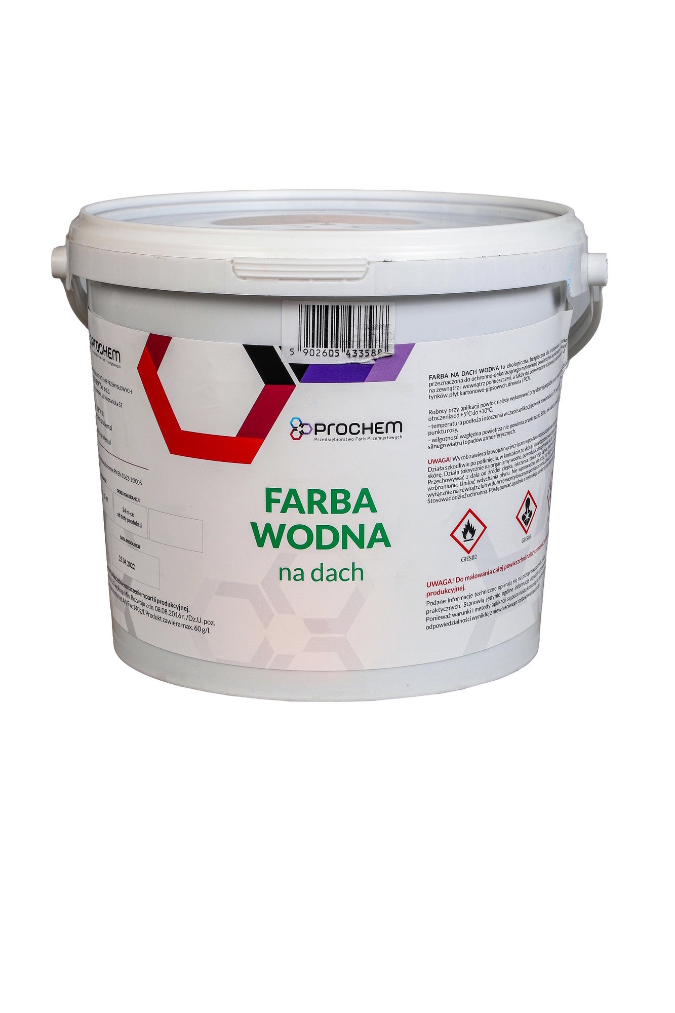 Farba wodna na dach grafitowa RAL 7016 5l