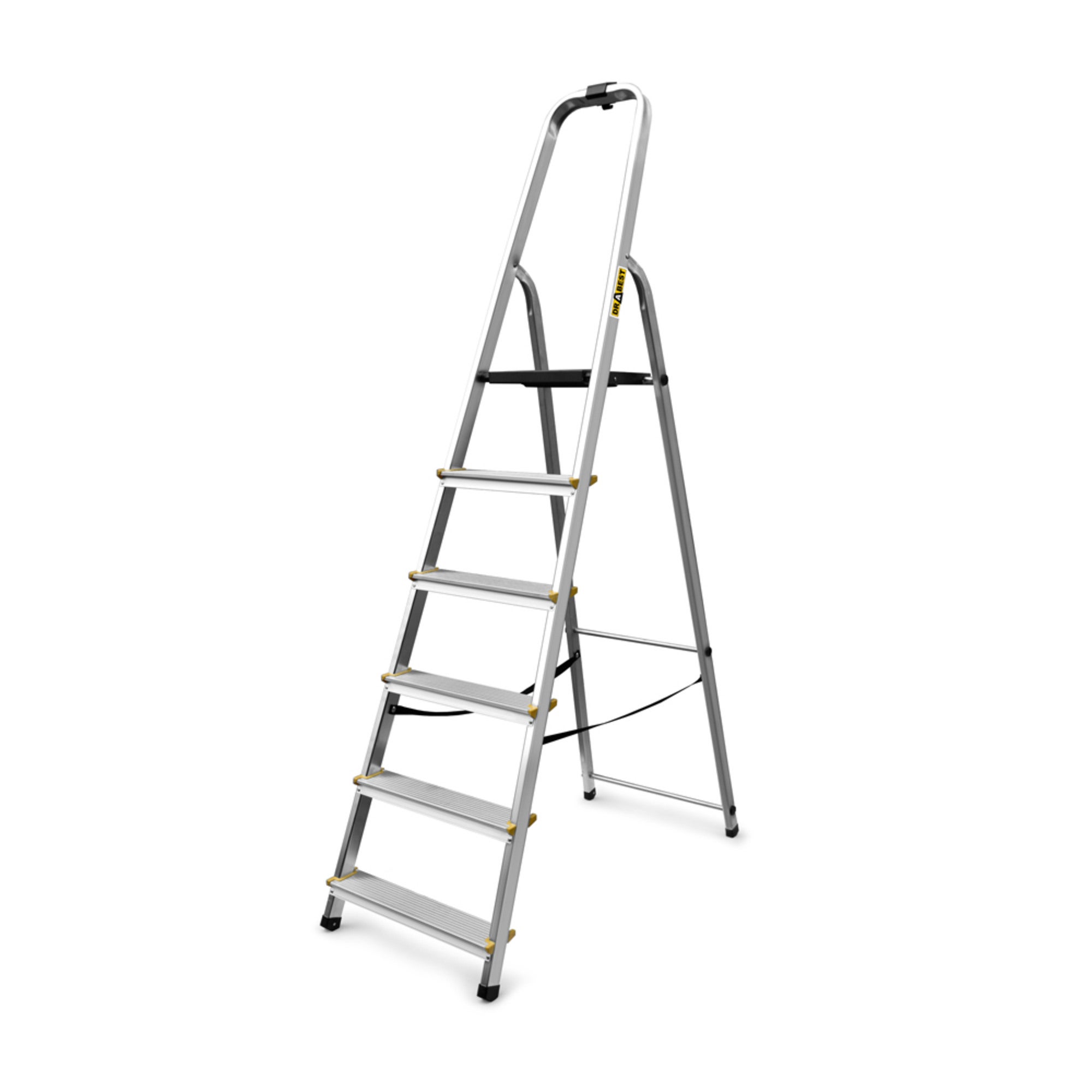Drabina aluminiowa domowa 6 - stopniowa nośność 150 kg + haczyk gratis