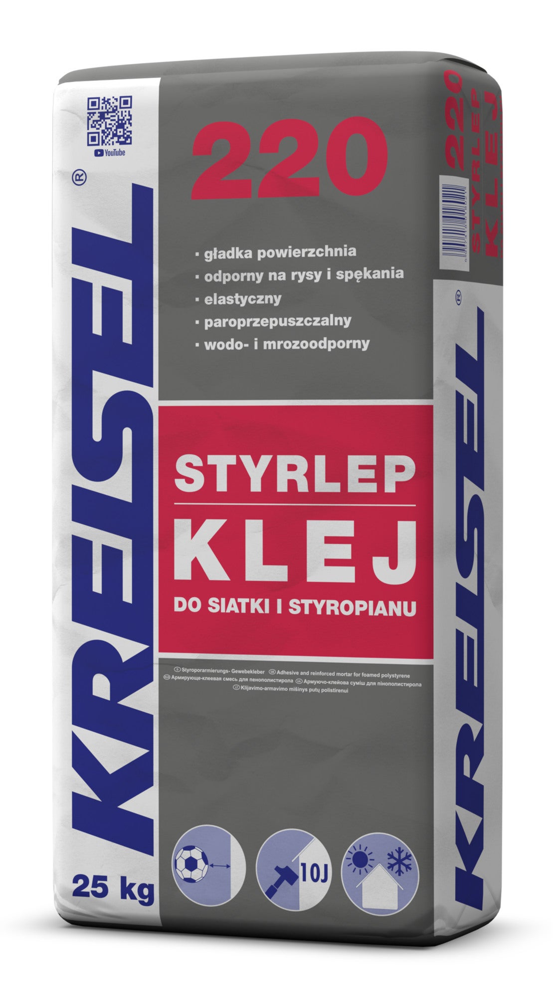 Zaprawa klejąco-zbrojąca do styropianu Kreisel Styrlep 220 25 kg