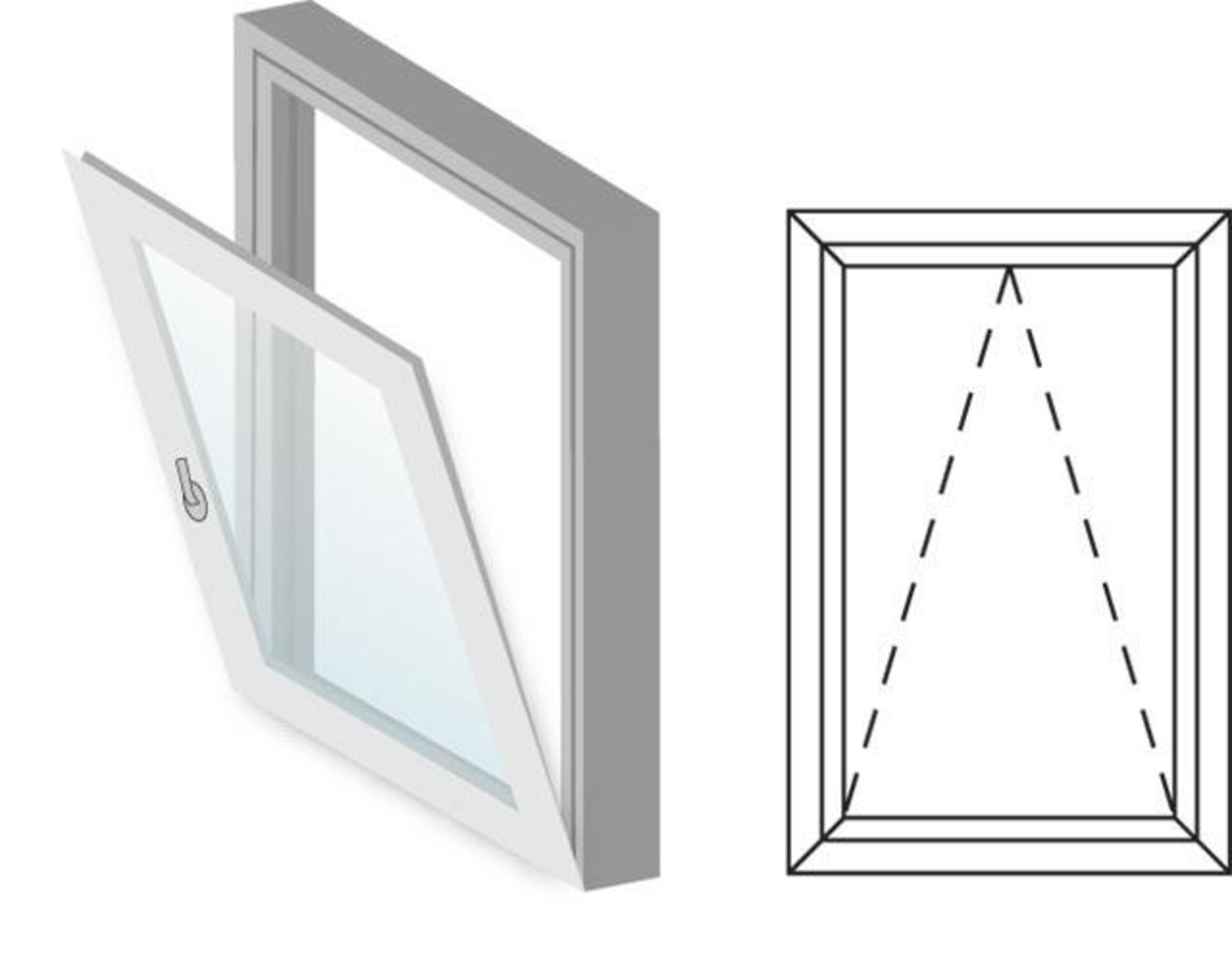 Okno fasadowe 2-szybowe  PCV O6 uchylne jednoskrzydłowe 1165x835 mm białe 0