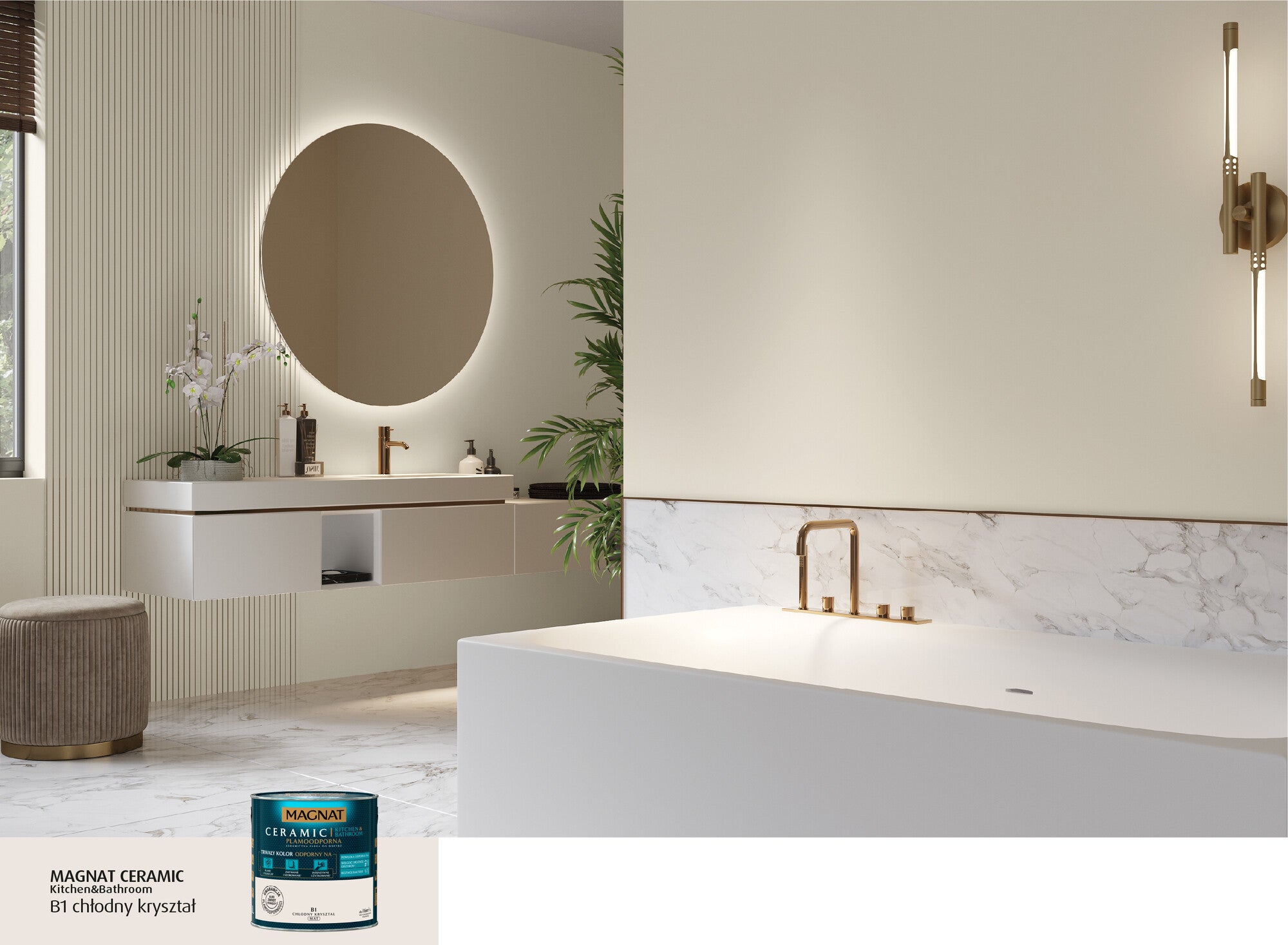 Farba Magnat Ceramic Kuchnia i Łazienka beżowy kryształ 2,5l 1
