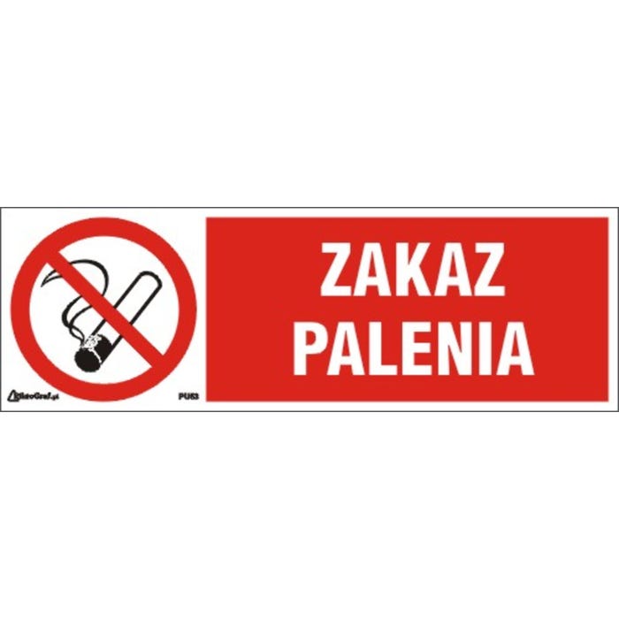 Znak informacyjny ZAKAZ PALENIA PU53