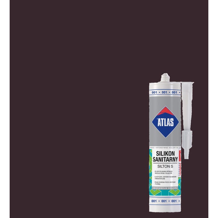 Silikon sanitarny Atlas 209 kasztanowy 280 ml
