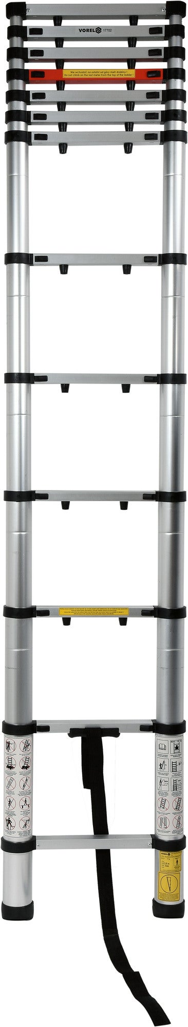 Drabina aluminiowa teleskopowa 13-stopniowa nośność 150 kg 4