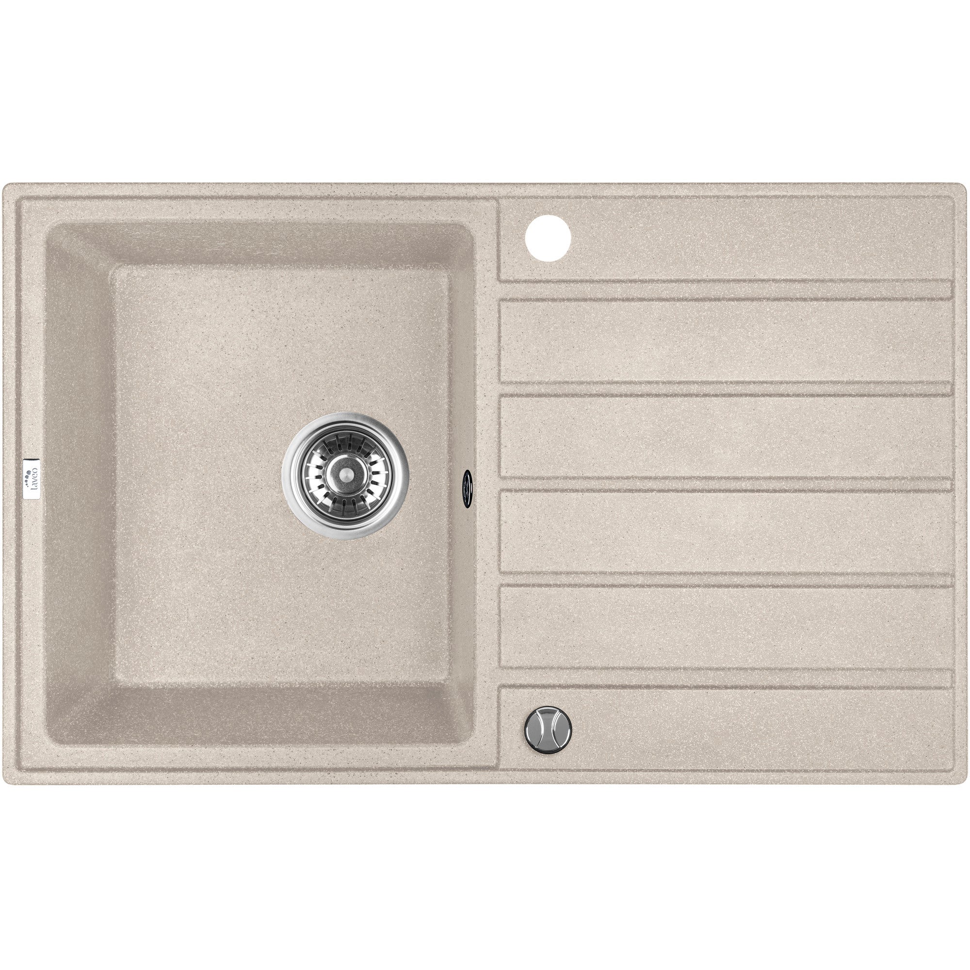 Zlewozmywak granitowy Laveo Margarita 49 x 79 cm 