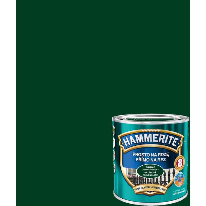 Farba antykorozyjna Hammerite ciemnozielony półmat 0,7l