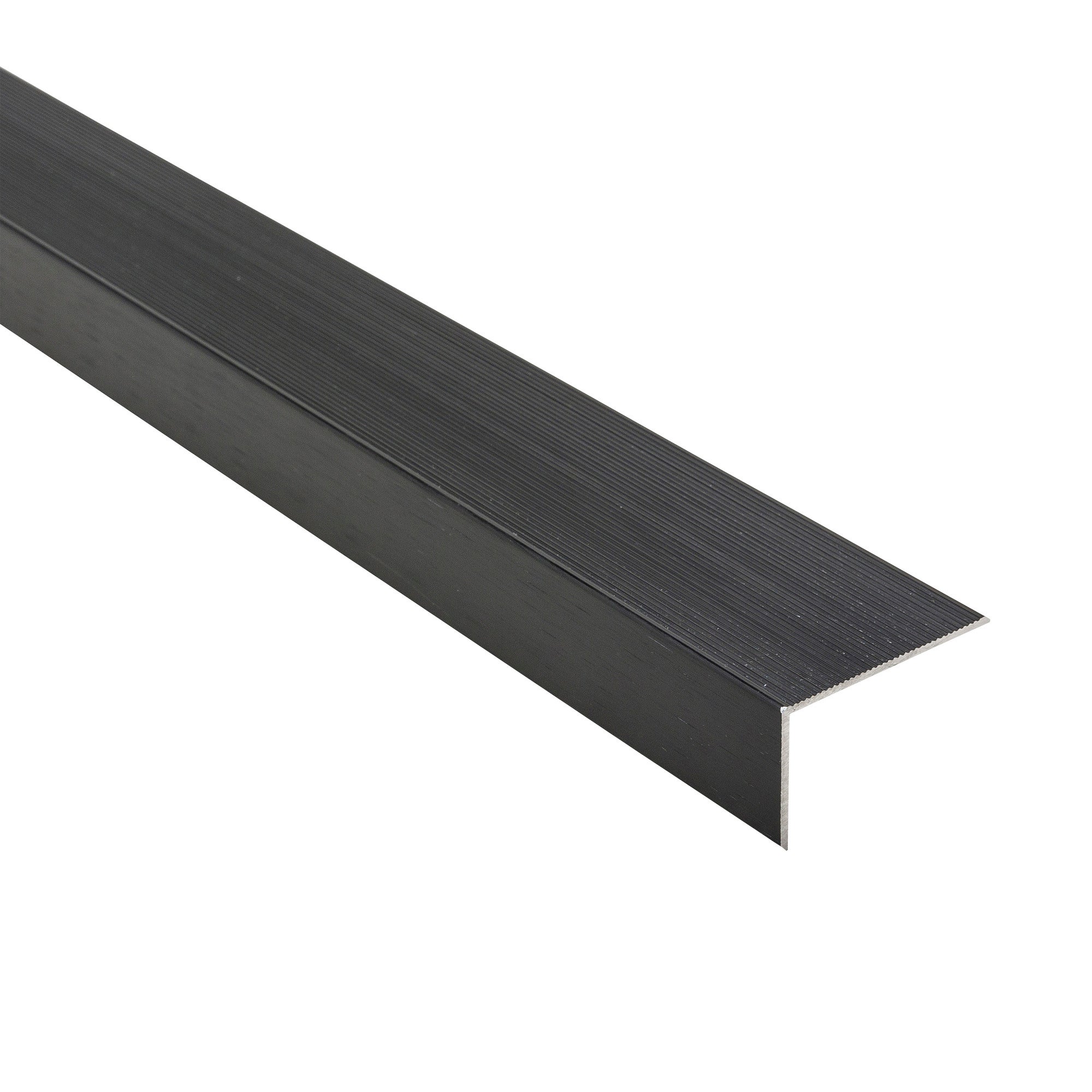 Kątownik schodowy aluminiowy czarny szczotkowany 40x25x1.5m 2m