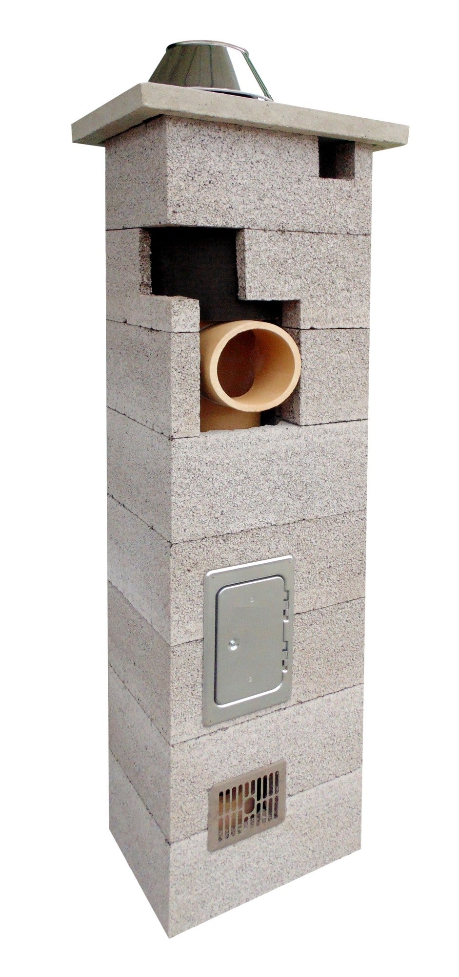 Komin do paliw stałych Techniko Dym z wentylacją, ⌀200mm, wys. 5 m 0