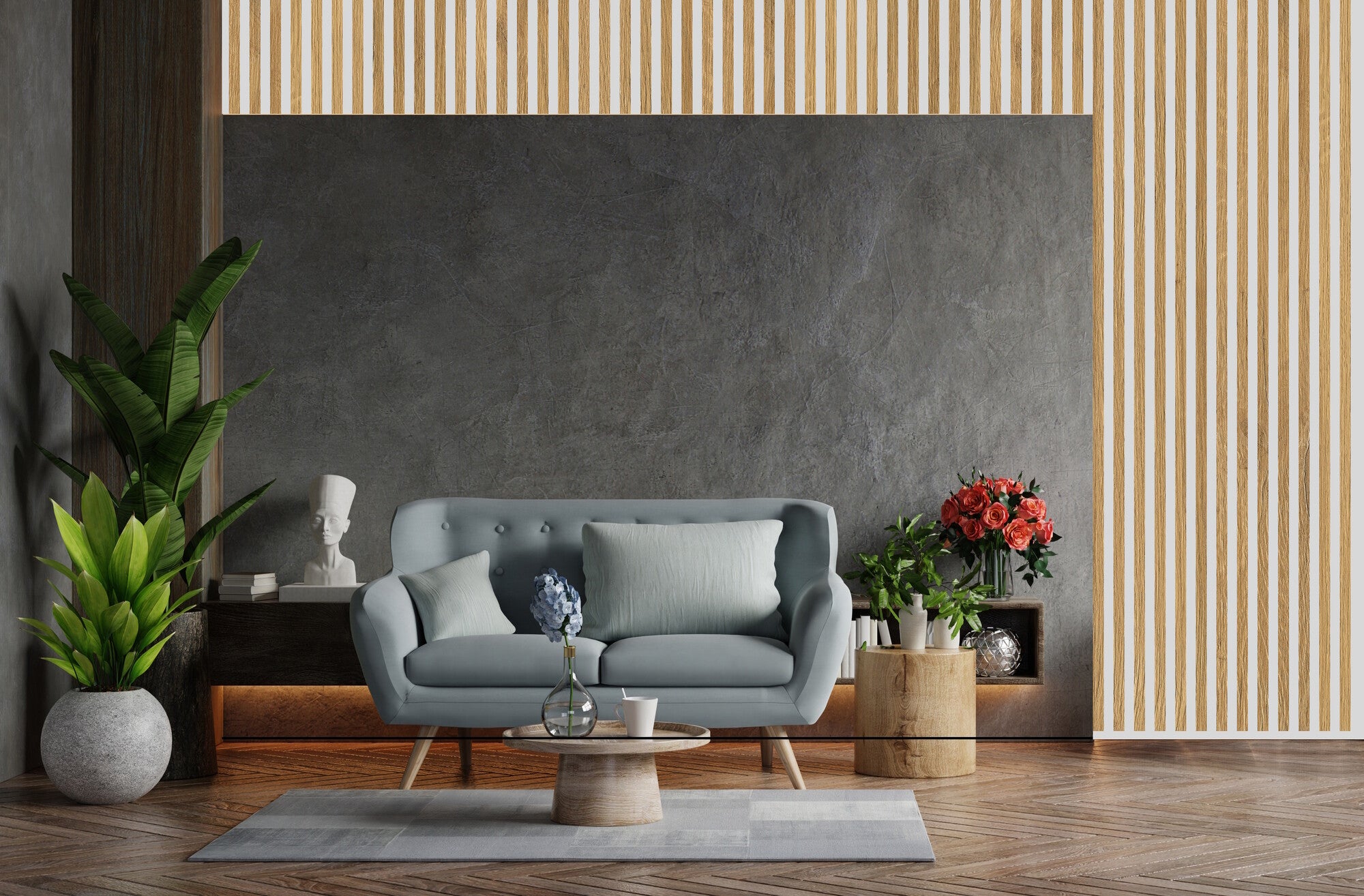 Panel lamelowy na HDF naturalny dąb, tło białe 1