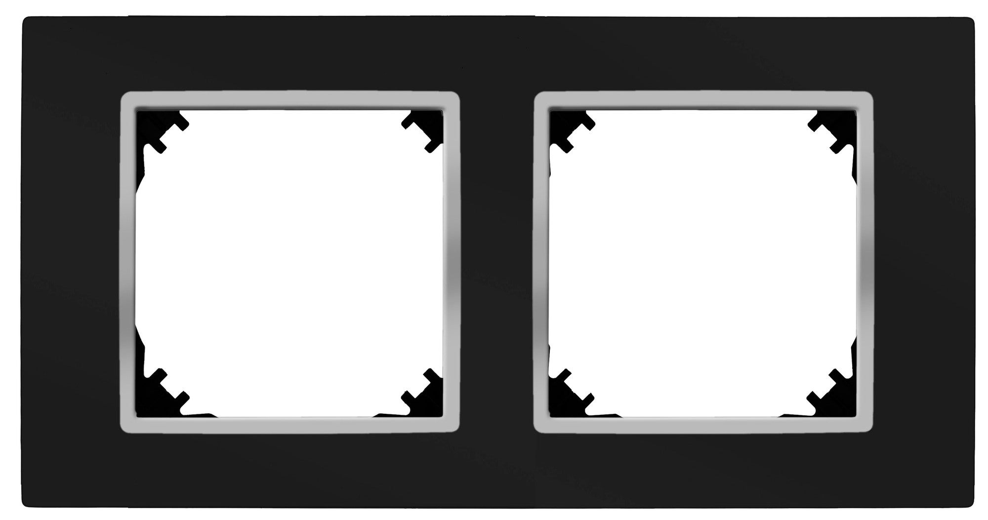 Santra czarny/chrom ramka x2