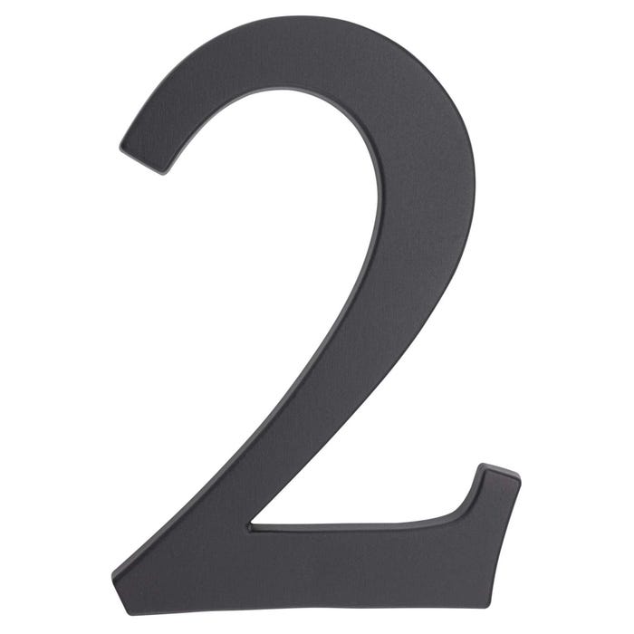 Cyfra 2 aluminiowa grafit 190 mm